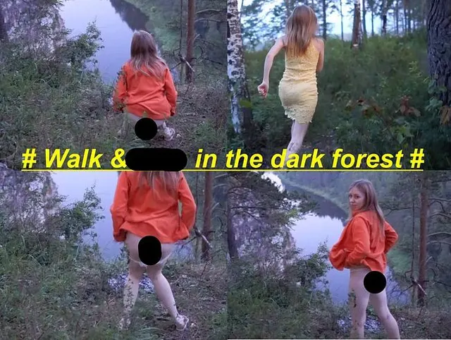 Gehen Sie und pissen Sie im dunklen Wald!