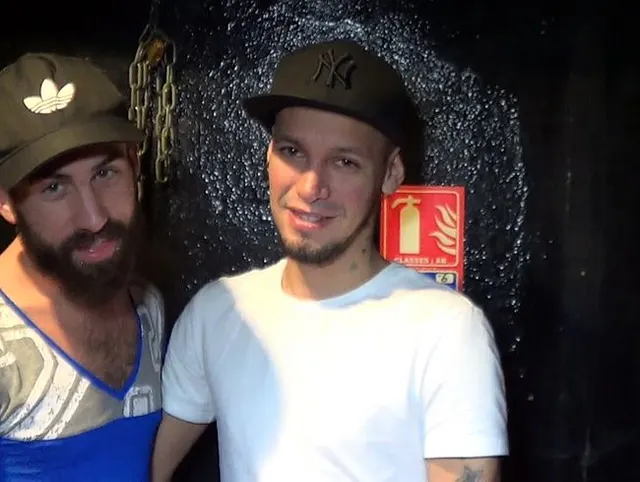 2 big dick in the barckroom latino and arab