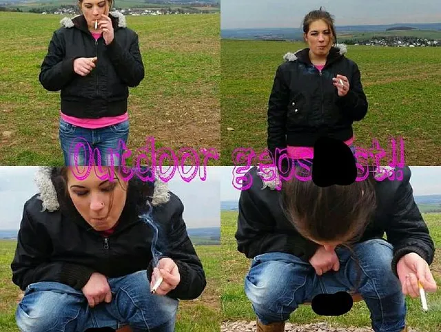 Outdoor gepisst+ geraucht