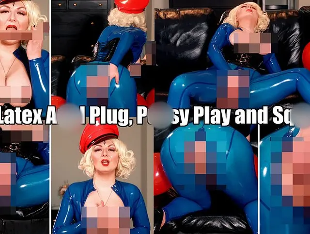 Latex Anal Plug, Pussy Play and Squirt