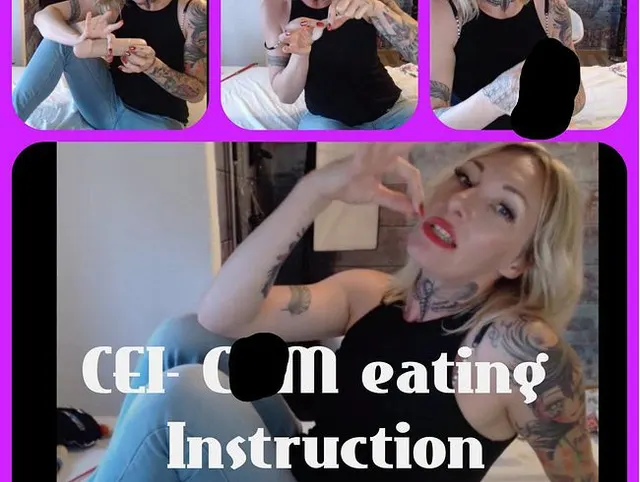 CEI /Cum eating instruction! Wichsanweisung Spermaschlucken!