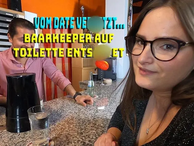 Vom Date versetzt. Barkeeper auf Toilette gefickt