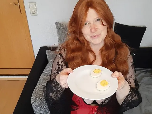 Osterspecial - Hartgekochtes Ei mit Ficksahne