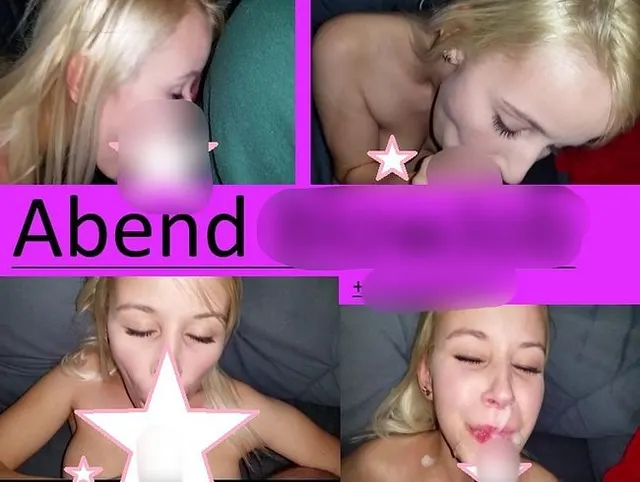 date mit einem süßen Blondchen am Abend