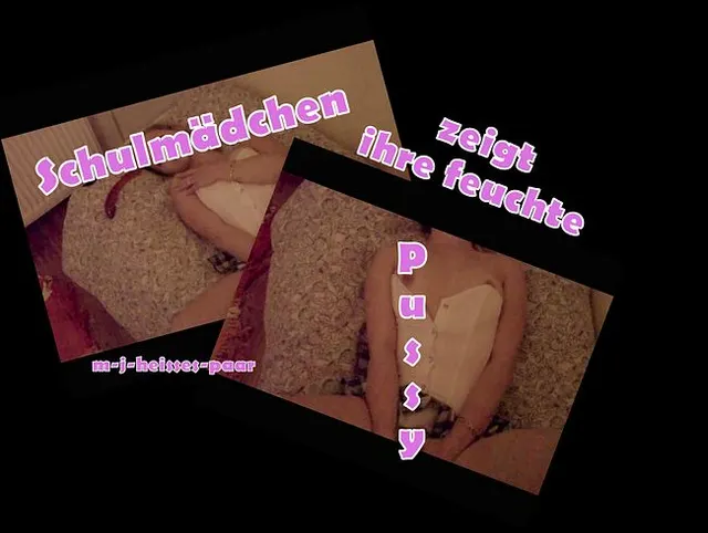 Schulmädchen zeigt ihre Pussy