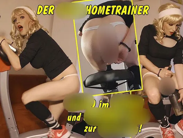 Der geile Hometrainer – Radeln mit Dildo im Arsch und Sperma-Shake zur Belohnung!