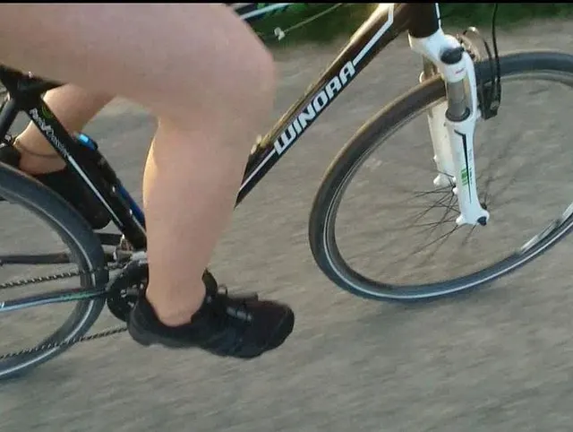 Sexy Feinstrumpfhose auf der Radtour 2020