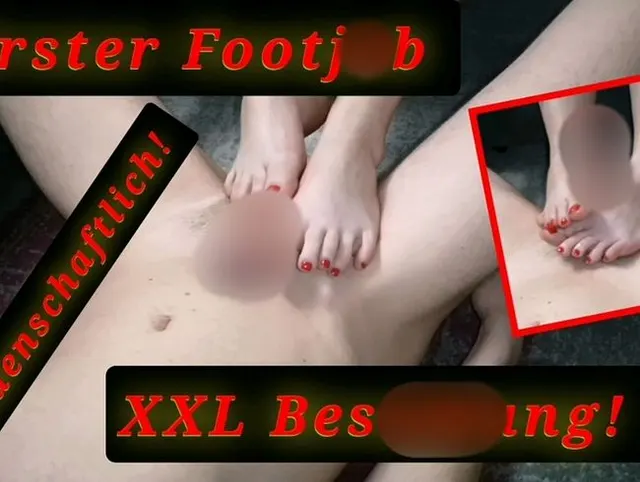 OMG!! Mein ERSTER FOOTJOB!! Schwanz sinnlich und Lustvoll ABGEMOLKEN + XXL BESAMUNG!!!