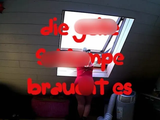 die geile Schlampe braucht es