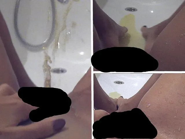 Morgens im Badezimmer gepisst