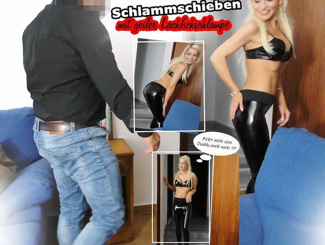 SCHLAMMSCHIEBEN !!!!! Lackfickschlampe geil auf Fremdsperma !