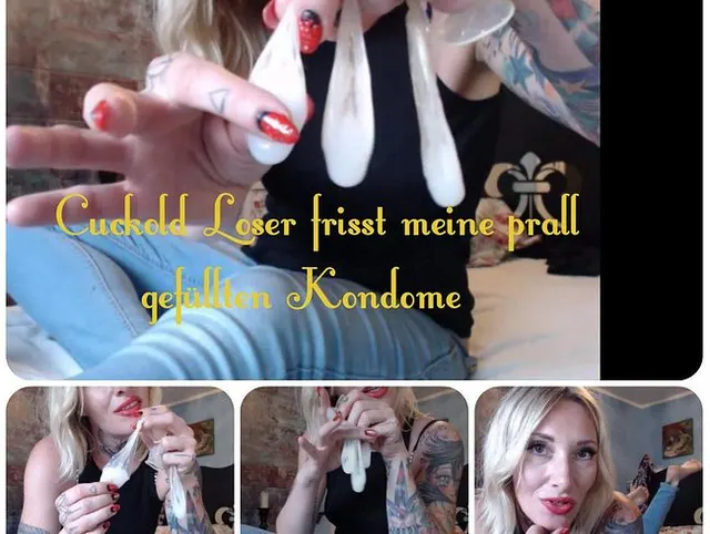Cuckold Loser frisst meine Kondome