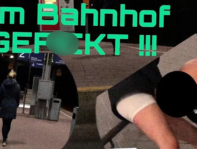 Nach der Heimfahrt direkt am Bahnsteig gefickt !