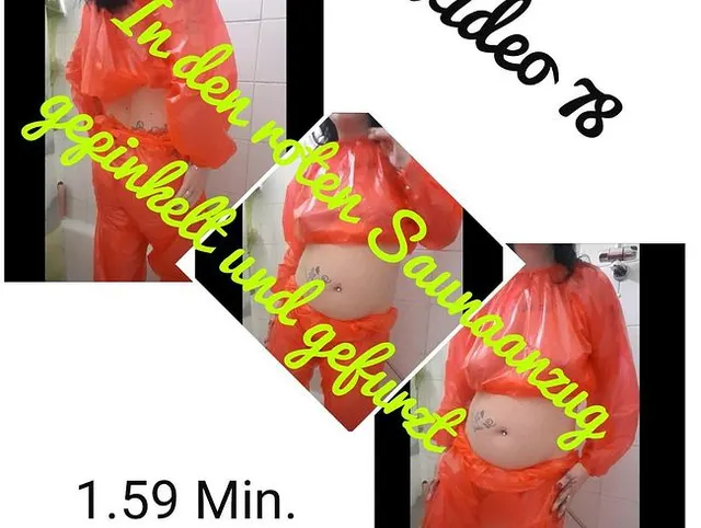 In den roten Sauna Anzug
