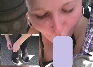 Blowjob vor meiner Haustür mit Cumwalk