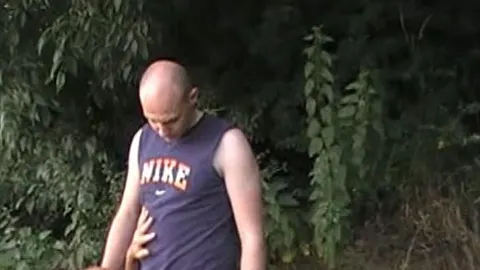 18 Fucked by  bearr with xxl cock near a river in cruising otudoor area