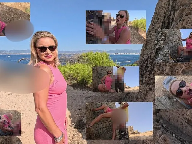 Outdoor-Fotze! Auf der Klippe geritten und vollgespritzt