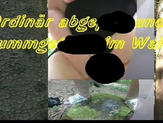Ordinär #abgepisst und rumgefurzt im Wald