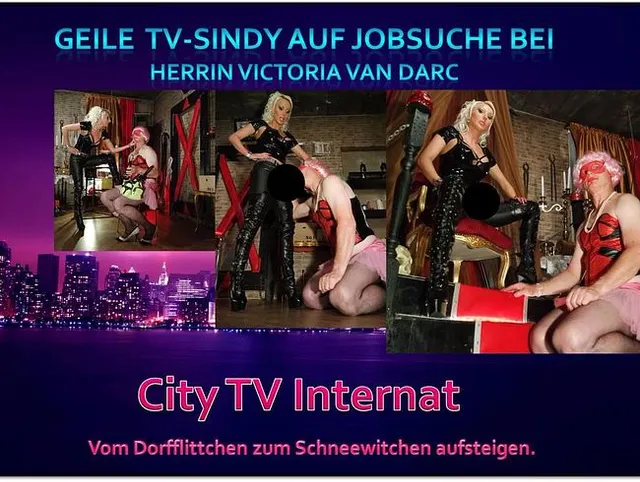Geile TV-Sindy auf Jobsuche bei Herrin Victoria van Darc (Folge 1)