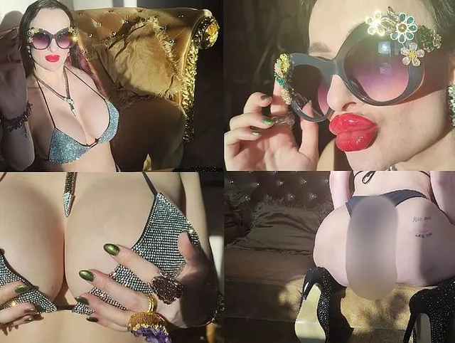 Glänzender Bikini beim Ficken