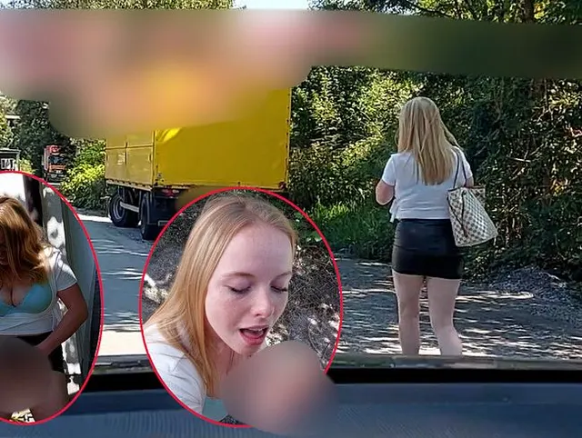 SPONTANFICK AUF´M HEIMWEG! Fickfotze am Straßenrand aufgegabelt!