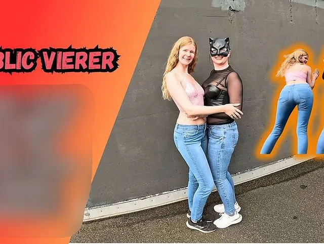 2 Geile Jeans Schlampen weggefickt und kräftig auf den geilen Jeans Arsch gewichst!