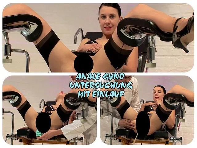 POV Anale Gyno Untersuchung mit Einlauf in Nylons und High Heels