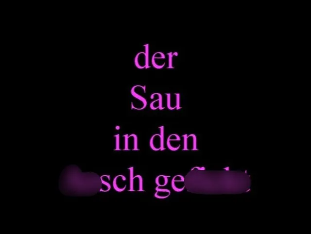 der Sau in den Arsch gefickt