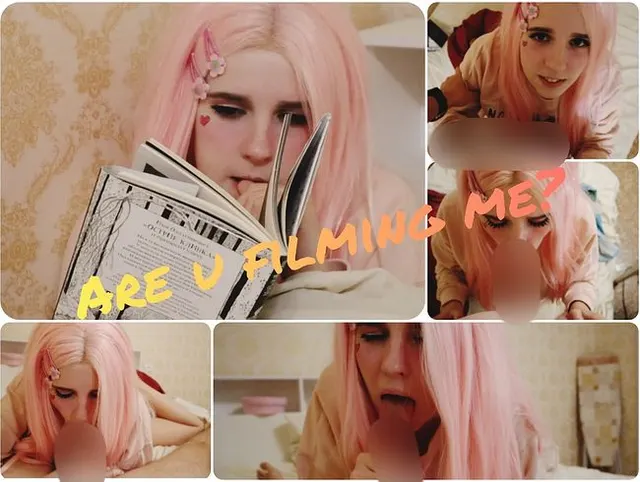 bemerkte, dass sie gefilmt wurde und gab einen Blowjob!