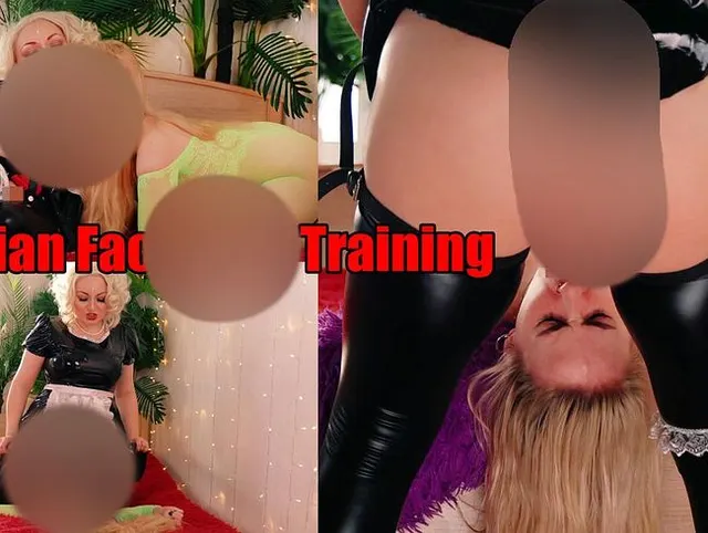 FaceFuck Lesbian strapon Training