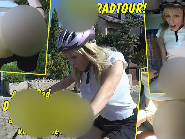 Die geile Radtour! Beim radeln mit Dildo im Arsch auf geilen Fick vorbereitet!!