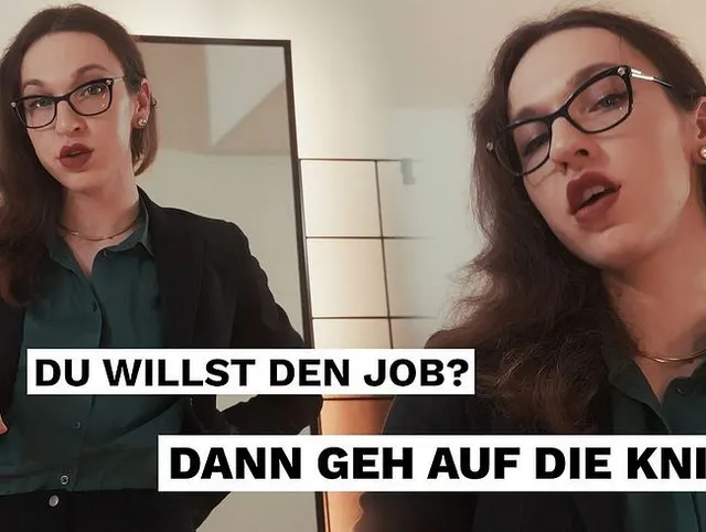 Du willst den Job? Dann lutsch’ meinen Schwanz! Dominante TS Wichsanleitung