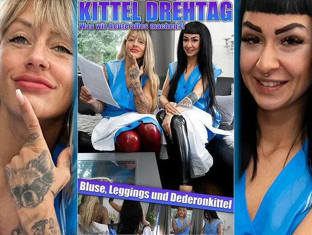 Mein Kittel Drehtag mit TracyHaze im Dederonkittel Bluse und Glanz Leggings - Der Tagesplan