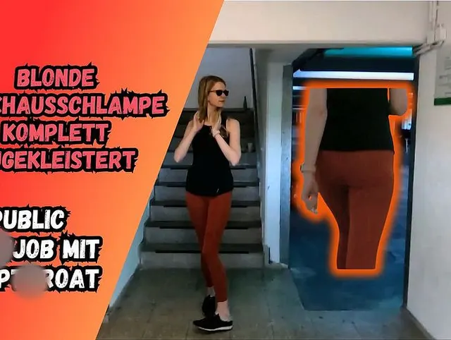 GYM Schlampe holt sich ihre Proteine Public direkt aus dem Schwanz!