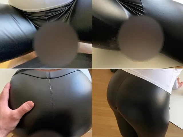 Lederleggingsfick auf dem Küchentisch
