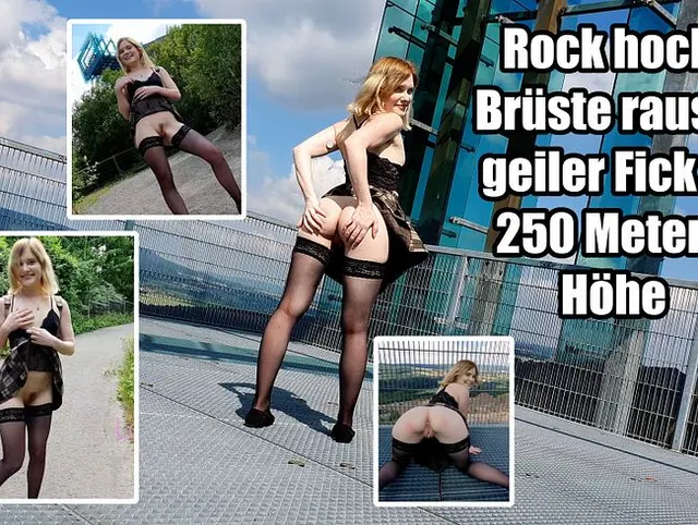 Wanderung ohne Höschen - Rock hoch, Brüste raus & geiler Fick in 250 Metern Höhe