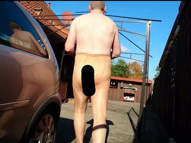 Outdoor in Strumpfhose ** Nylon FUN **