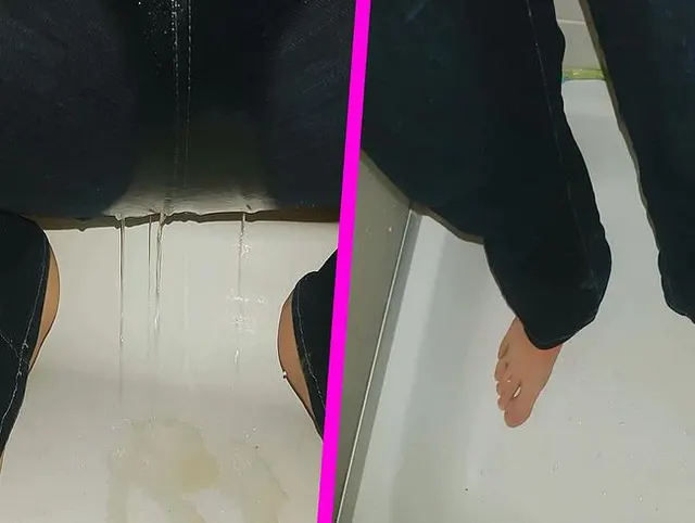 Richtig geil in meine JEANS hose GEPISST