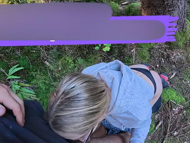 Creampie im Wald – geiler Blowjob und Fick mit Deepthroat