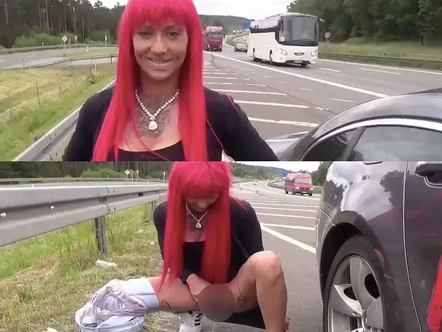 Abgepisst auf Autobahn