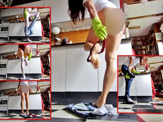 Striptease nach Piss beim Spülen - aus Sicht einer Maus.