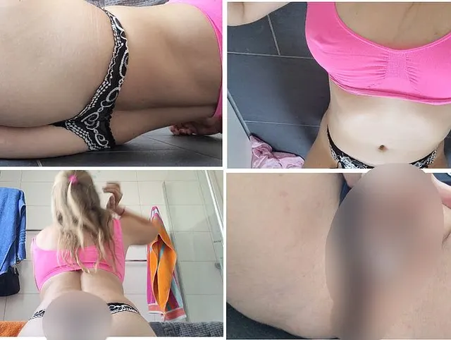 Strip und Selbst befriedigt im Bad das ist heiß