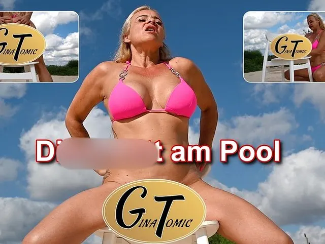 Dildo-Ritt am Pool