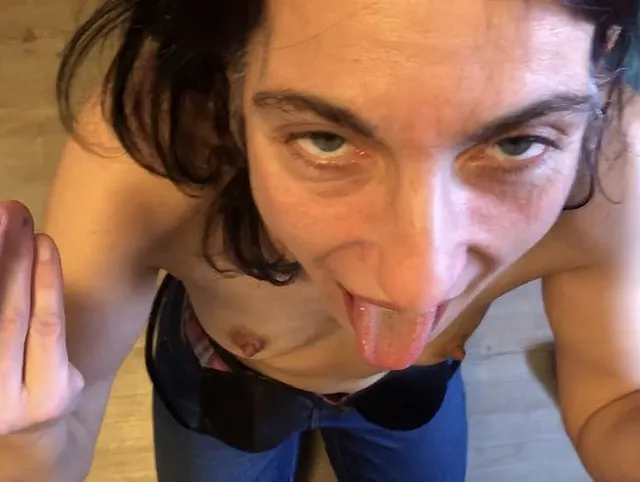 Mega Sperma Ladung für meinen Mund und mein Gesicht wie Geil