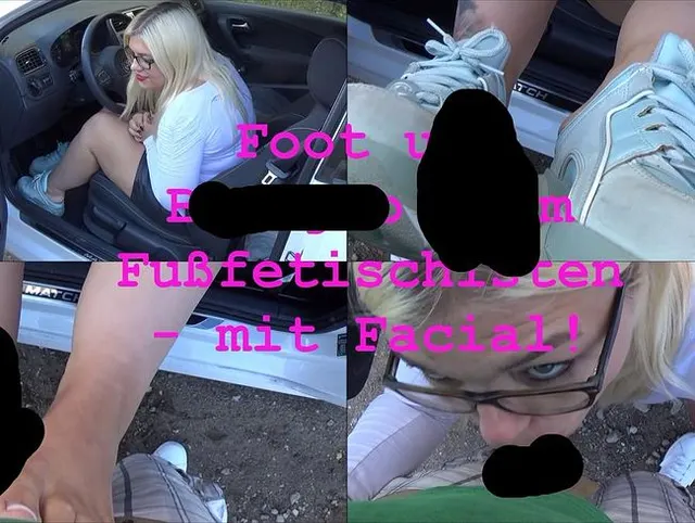 Foot und Blowjob beim Fußfetischisten - mit Facial!