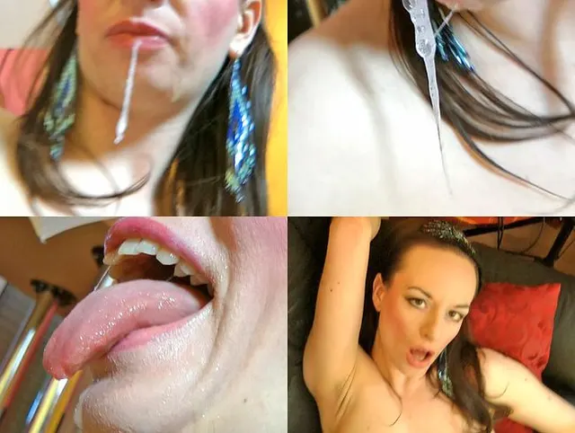 Versaute Fotosession: Sperma-Nylons
