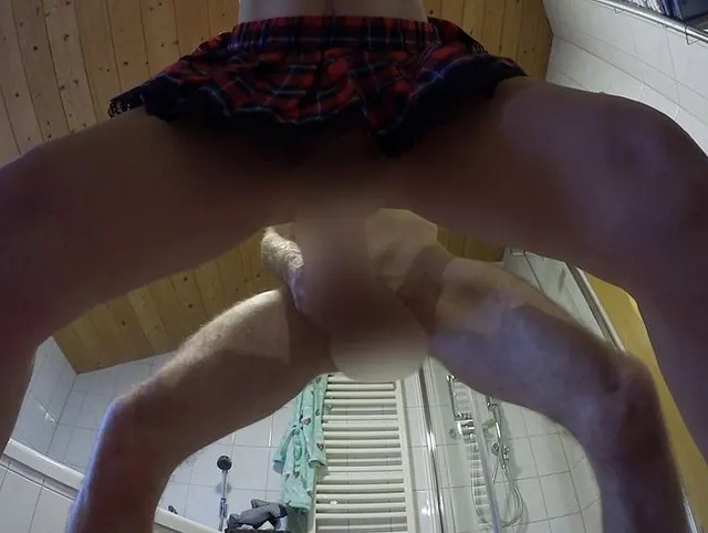 Doggy Anal Fick im Badezimmer (Keinen Ton)