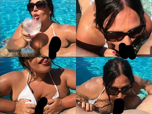 Auf Mallorca im Pool zum SPRITZEN gebracht