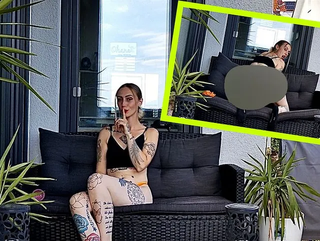 Vorschau aus Solo: Überschreite ich JETZT eine GRENZE?! Meine gierige FOTZE auf dem Balkon gestopft