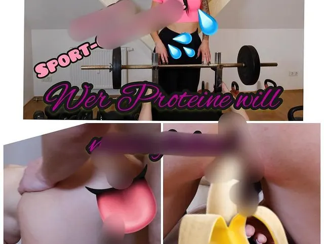 Nach dem Sport gibts auch nen Creampie! Wer Proteine will, muss ficken!